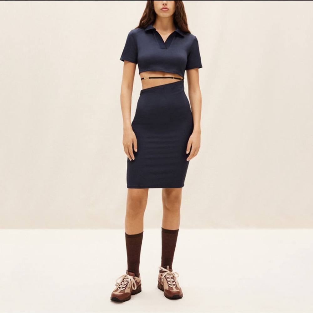 NAVY JACQUEMUS X NIKE DRESS
